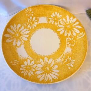 Vintage Pristine 1960s "Yellow Daisy" Jamestown Ironstone Serving Platter 11"